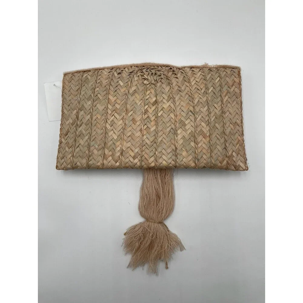 Natural Straw Tassel Clutch - Women Bags